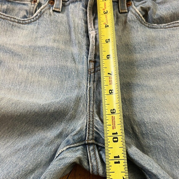 Levi's Premium Patch 25 Wedgie Straight Button Fly Denim Jeans Mom Meas 26x27 - Picture 9 of 11